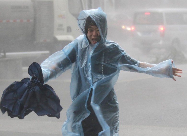 El tifón Mangkhut pasa por China. FOTO: Reuters