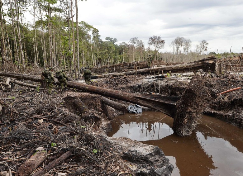 El Ideam identificó una alta persistencia de alertas de deforestaciónen la región amazónica, principalmente en San Vicente del Caguán, en sus veredasCiudad Yarí y Candileja. FOTO afp