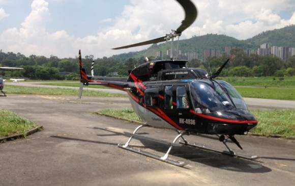 Este uno de los helicópteros de la flotilla comercial de Helifly. FOTO: tomada de la página oficial de la empresa.