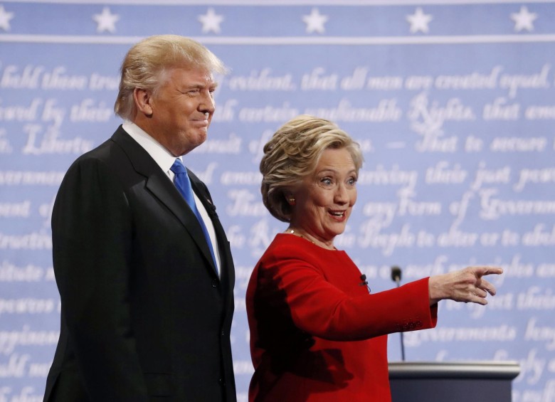 Donald Trump, candidato republicano, y Hillary Clinton, demócrata, se enfrentaron en su primer debate por la presidencia de Estados Unidos. FOTO Reuters