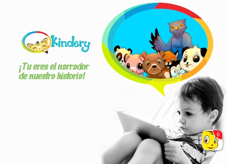 Este es el inicio de Kindery en su página web, son 12 personajes que van al colegio y ayudan a los niños. Foto Kindery.co