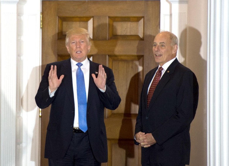 Trump y Kelly se encontraron en noviembre de este año en Nueva Jersey. FOTO AFP