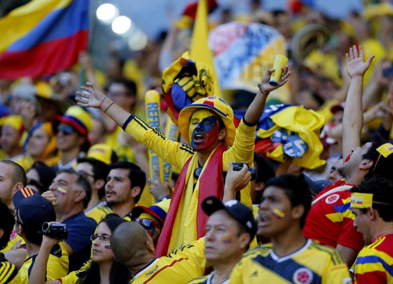 La afición colombiana que estará en Rusia ya supera por más de 5.000 hinchas a la que estuvo en Brasil-2014. FOTO juan a sánchez