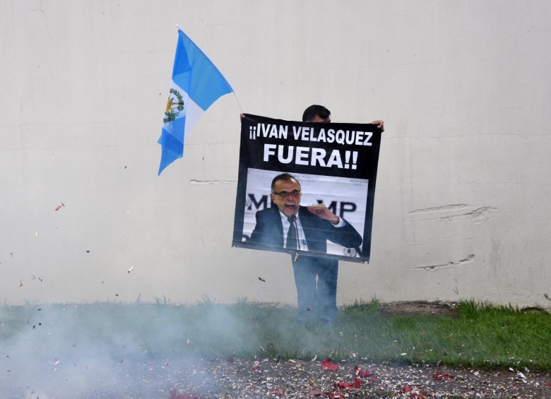 Guatemala está dividido entre quienes apoyan el trabajo de Iván Velásquez y la Comisión Internacional Contra la Impunidad en Guatemala y aquellos que piden que esta salga del país. FOTO AFP