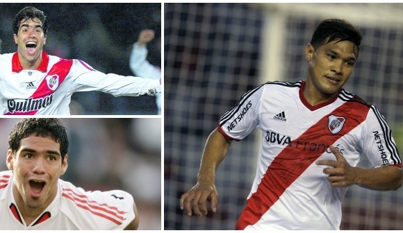 Juan Pablo Ángel, Falcao García y Teófilo Gutierrez son jugadores colombianos que han pasado por River Plate. FOTOS archivo
