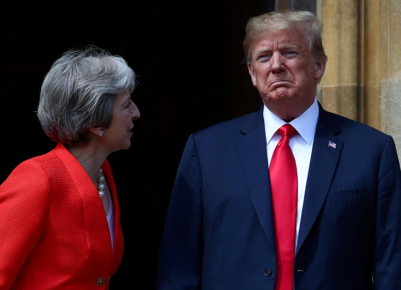 Theresa May, primera ministra de Reino Unido, y Donald Trump, presidente de Estados Unidos. 