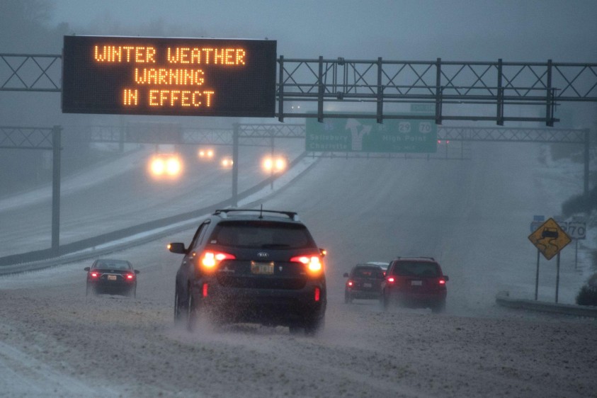 La tormenta llegó a Washington después de azotar tres estados cercanos, y amenaza a varios estados de la Costa Este. FOTO AFP