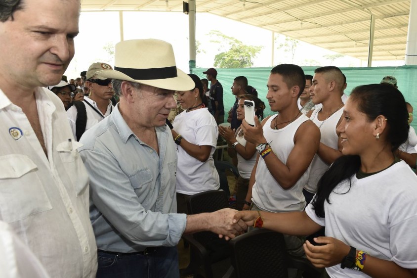 Santos visita zona veredal en Puerto Asís, Putumayo