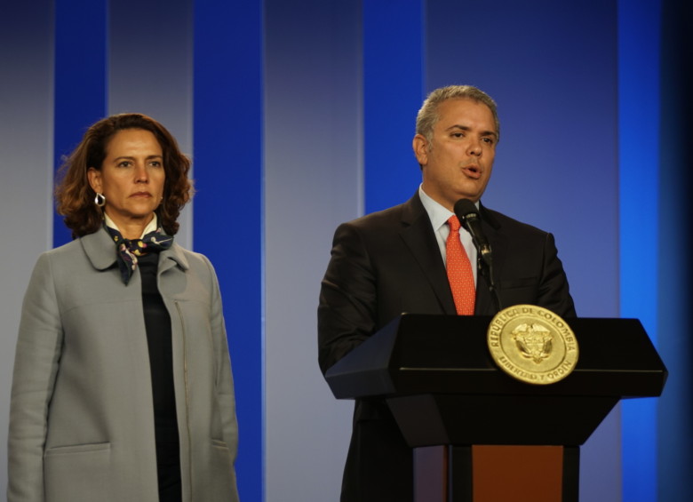 La ministra del Interior, Nancy Patricia Gutiérrez, y el presidente Iván Duque llevarán al Congreso las reformas anticorrupción. FOTO: Colprensa