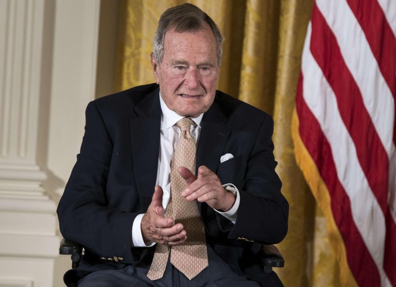 Bush, de 90 años, es el expresidente estadounidense más longevo aún vivo. FOTO AP.