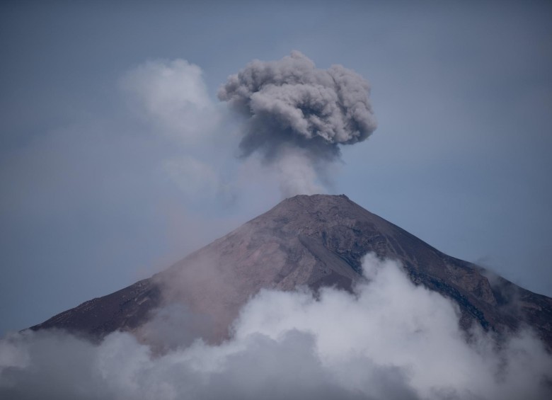 Volcán de fuego de Guatemala.