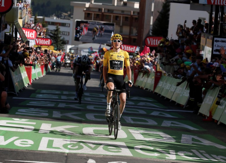Geraint Thomas, ganador de etapa y líder del Tour. fOTO REUTERS