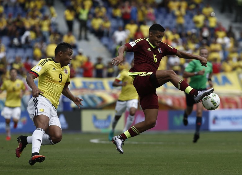 Último partido que disputaron Colombia y Venezuela por las eliminatorias de Rusia 2018. FOTO COLPRENSA