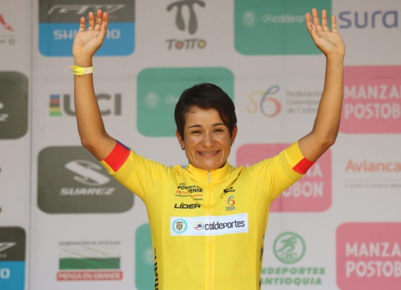 Sanabría, actual campeona nacional, estuvo este año en el Giro de Italia femenino, en el que fue 84°. FOTO cortesía ÉDER GARCÉS