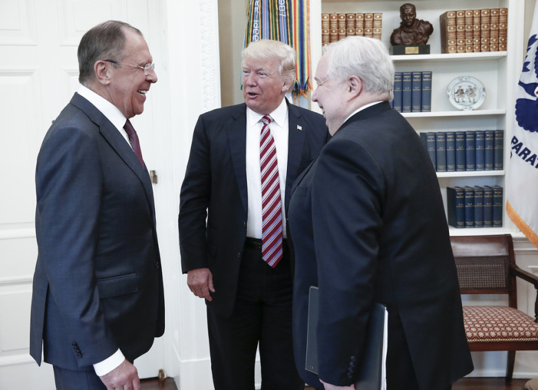 Trump se reunió la semana pasada con el ministro de Exteriores de Rusia, Serguéi Lavrov, y embajador ruso, Sergey Kislyak. FOTO afp