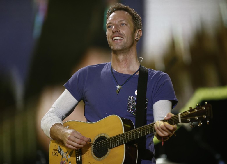 Chris Martin, vocalista principal de Coldplay, ha compuesto canciones como The Scientist y Fix You. Foto: Colprensa - Juan Páez.