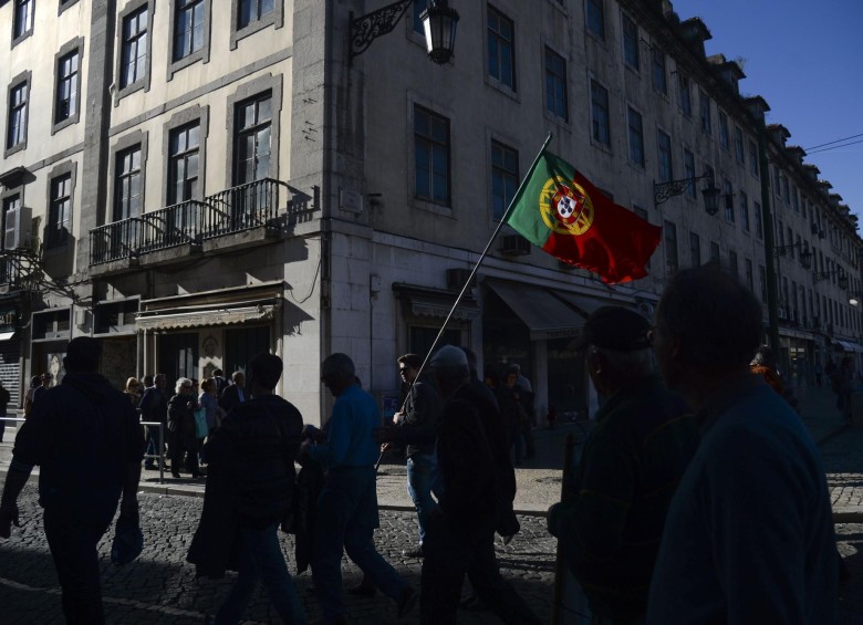 Una marcha en Lisboa acompañó este fin de semana a los turistas que hacen la ruta de los itinerarios de la fe. FOTO AFP