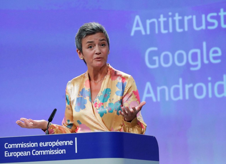 Ella es Margrethe Vestager, una política danesa, conocida como la “señora de los impuestos” de la Unión Europea. Está detrás de la multimillonaria multa a Google. FOTO reuters