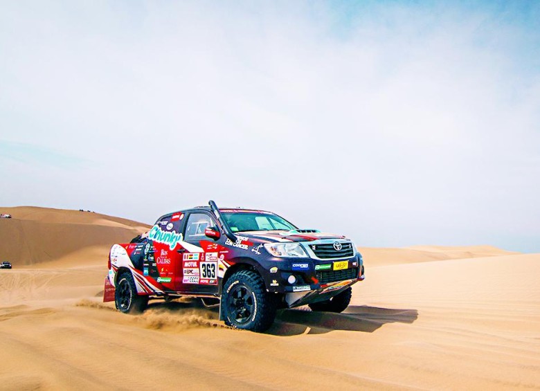 Anoche se esperaba que la tripulación colombiana terminara la octava etapa del Rally Dakar, que no ha sido nada facil para el equipo MS2 Racing. FOTO cortesía ms2 racing