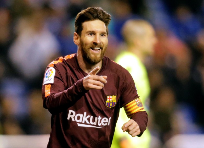 Messi con su triplete asegura la corona para el Barcelona en España.FOTO REUTERS 