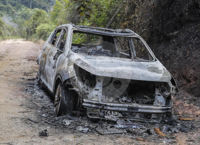 En la vereda Los Monos de Amalfi fueron asesinadas cinco personas la semana anterior. FOTO MANUEL SALDARRIAGA