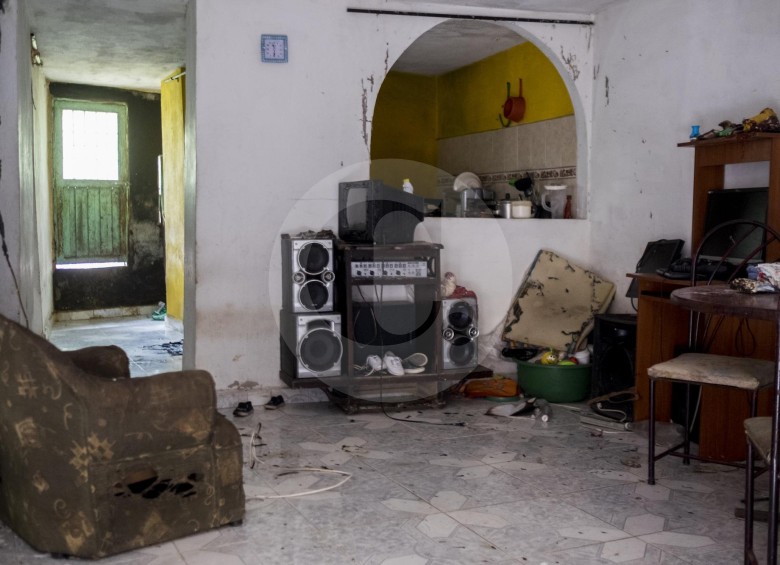 Así quedó la vivienda donde sucedió la explosión de la pipeta de gas en el barrio Enciso. Foto: Santiago Mesa 
