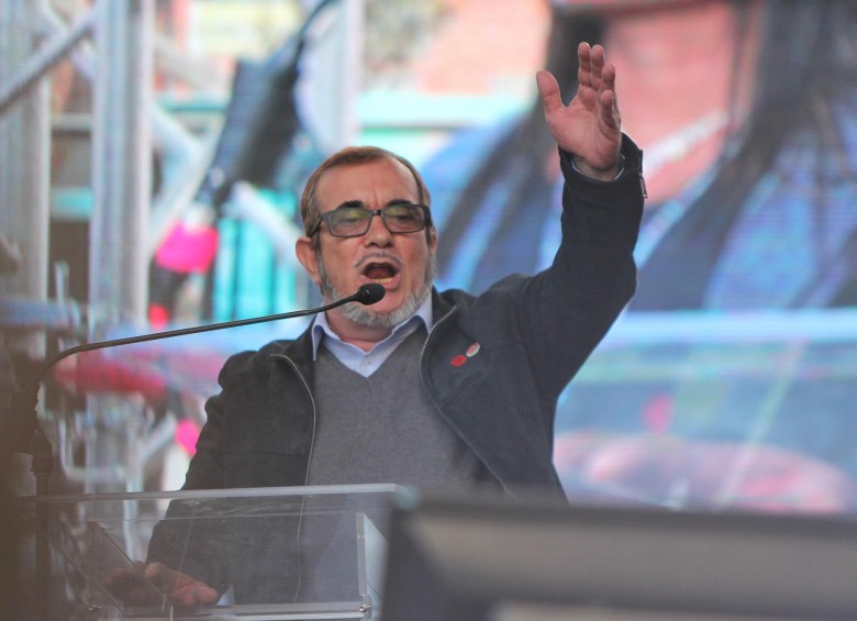 El candidato a la presidencia por la Farc, Rodrigo Londoño Echeverri. FOTO Colprensa