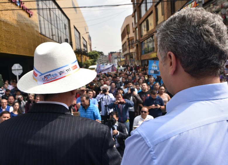 El expresidente Álvaro Uribe y el candidato Iván Duque. Foto: Cortesía. 