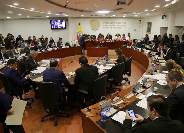 La reforma política fue debatida en la comisión primera de la Cámara de Representantes el 26 de noviembre. FOTO COLPRENSA