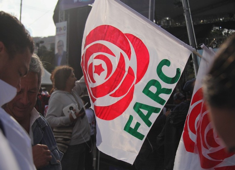 Bandera del partido de la Farc. FOTO COLPRENSA