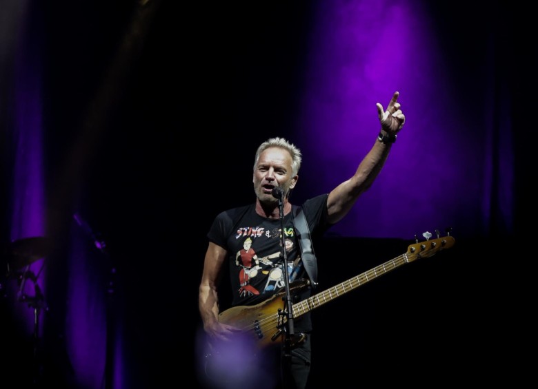 Sting estuvo en Colombia el pasado mes de octubre en la gira mundial que comparte con Shaggy. FOTO Colprensa
