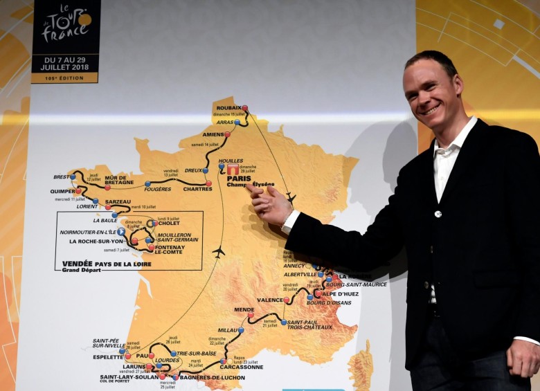 Froome indicó este martes que el recorrido del Tour le cae bien. FOTO: AFP