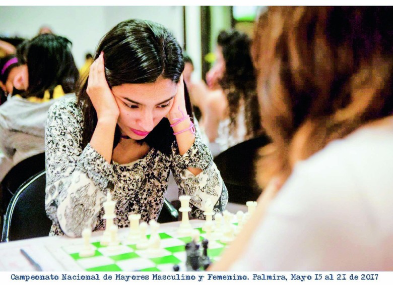 Melissa Castrillón terminó invicta en el Nacional mayores de ajedrez, en el cual jugó once partidas y ganó ocho. FOTO cortesía 