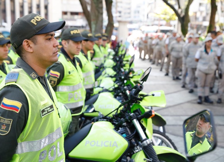 Estos son los policías que cuidarán el Centro de Medellín. FOTO 