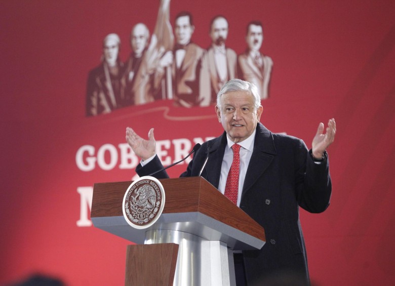 Andrés Manuel López Obrador hizo el anuncio del reclutamiento durante la conferencia de prensa matutina. FOTO efe