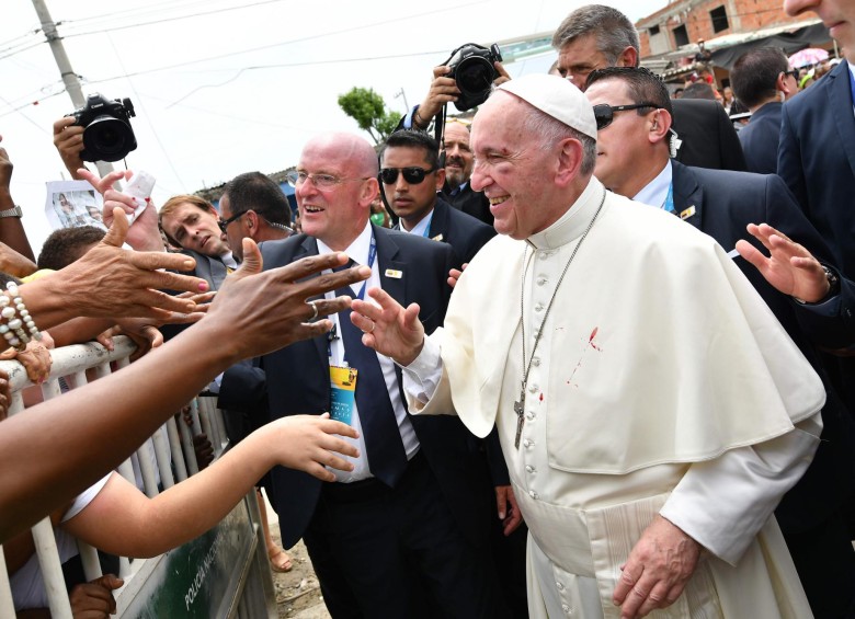 Papa Francisco en Cartagena. FOTO AFP