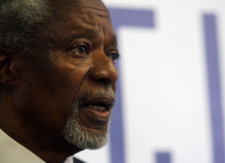 El exsecretario general de la ONU Kofi Annan arribó este jueves a Cuba para una visita de cuatro días. FOTO COLPRENSA