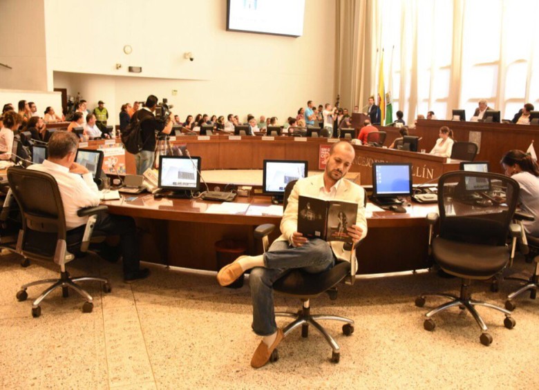 Santiago Jaramillo, concejal de Medellín del Centro Democrático. FOTO JAVIER VELÁSQUEZ @JAVEYE