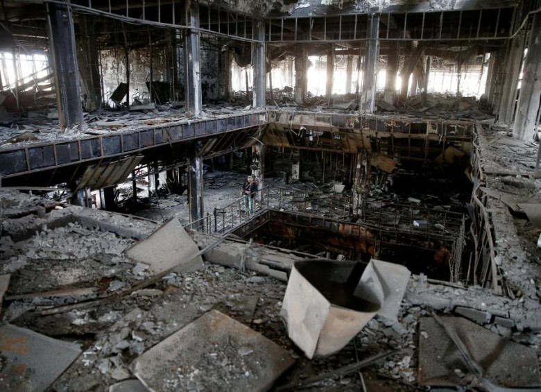 Así quedó la Universidad de Mosul tras la ocupación del Estado Islámico. FOTO REUTERS