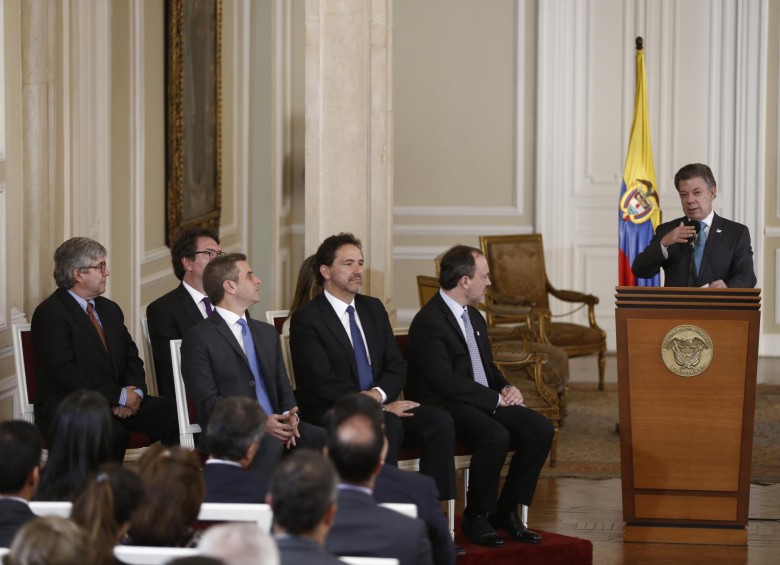 El presidente Juan Manuel Santos posesionó este lunes a su nuevo equipo de trabajo en la Casa de Nariño. FOTO COLPRENSA