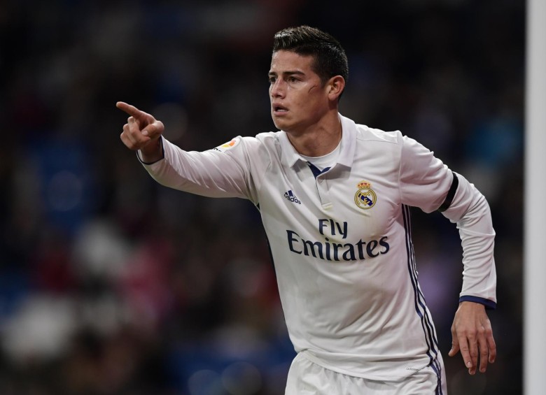 James tiene números de buen rendimiento en Madrid. FOTO AFP