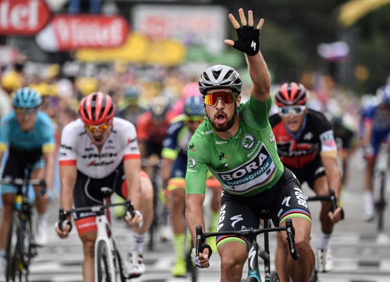 Sagan se quedó con su tercera etapa en el Tour de Francia 2018. FOTO: AFP
