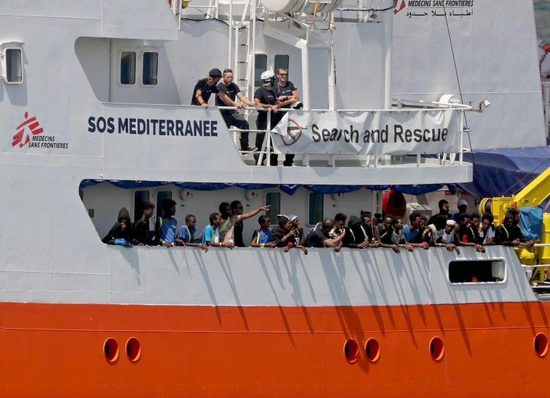 El barco humanitario Aquarius llegó a Europa