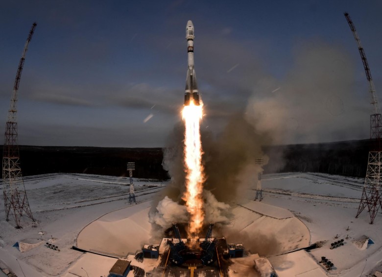 Lanzamiento del satélite desde el cosmódromo de Vostochni. FOTO AFP