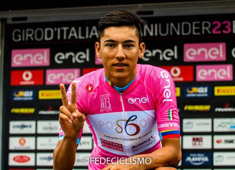 Alejandro Osorio sufrió la caída a 5 kilómetros del final de la primera semietapa del Giro de Italia sub-23. FOTO CORTESÍA FEDECICLISMO