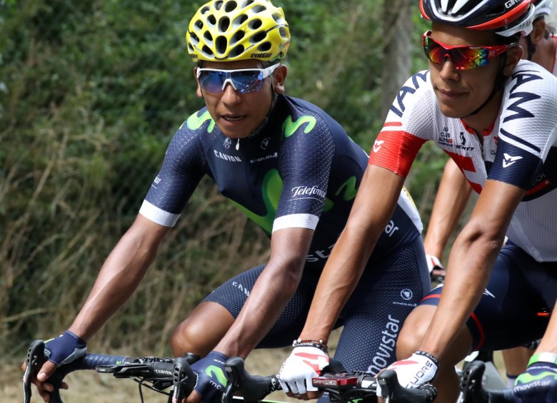 Nairo y Pantano durante el último Tour de Francia. FOTO AFP