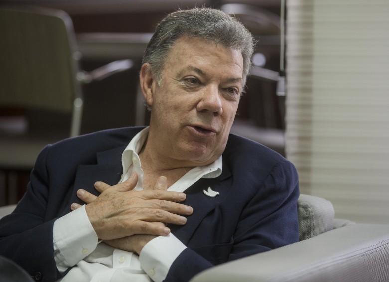 Juan Manuel Santos, presidente de Colombia. FOTO ESTEBAN VANEGAS