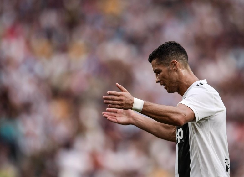El portugués Cristiano Ronaldo aún no celebra con Juventus. FOTO AFP