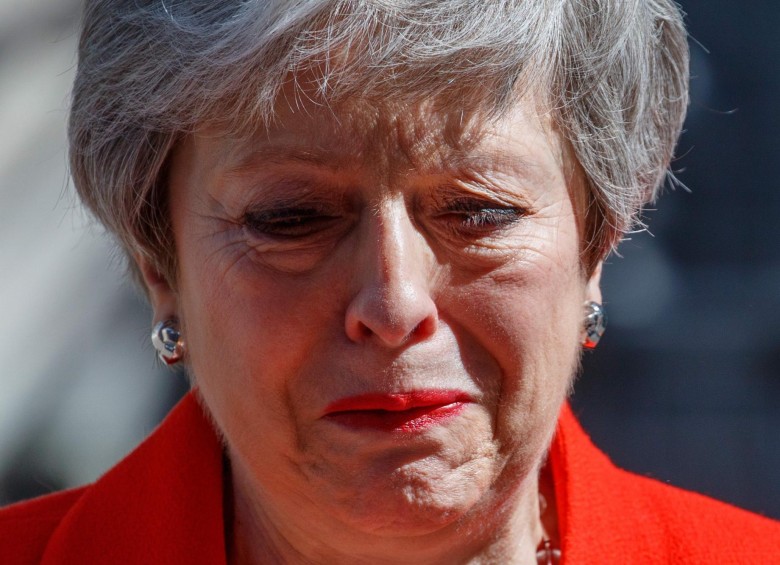 Theresa May anuncia su dimisión como primera ministra de Reino Unido. Foto: AFP