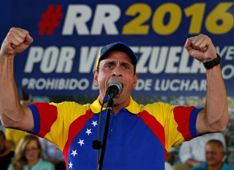 El dirigente opositor venezolano Henrique Capriles será investigado por la Contraloría General de Venezuela. FOTO REUTERS